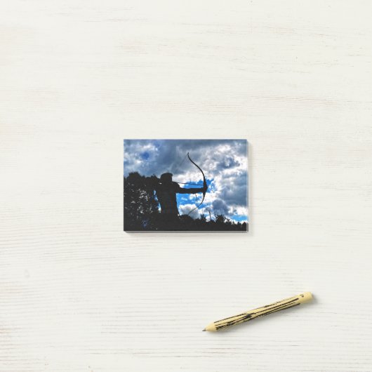 De boogschutter post-it® notes (Op bureau)