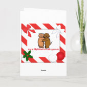 De Boom van de Kerstkaart van de poedel Feestdagen Kaart (Achterkant)