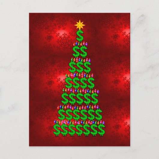 De Boom van het Geld van Kerstmis Feestdagenkaart (Voorkant)
