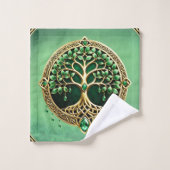 De boom van het leven met Keltische knopen. Bad Handdoek (Wasdoekje)