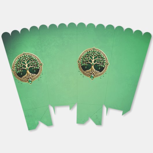 De boom van het leven met Keltische knopen. Bedankdoosjes (Ongevouwen)