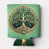 De boom van het leven met Keltische knopen. Blikjeskoeler (Achterkant)