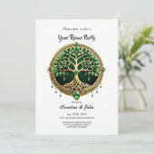 De boom van het leven met Keltische knopen. Kaart (Staand voorkant)