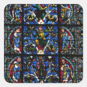 De boom van Jesse, het lancetvenster in het westel Vierkante Sticker