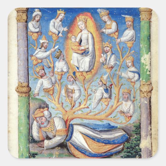 De boom van Jesse Vierkante Sticker (Voorkant)
