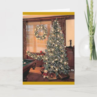 De Boom van Kerstmis met kroon Feestdagen Kaart