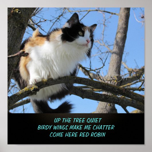 De boom van Quiet Cat Meme Haiku Poster (Voorkant)