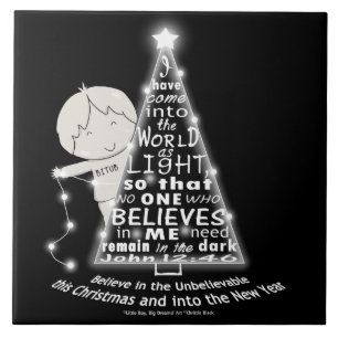 De boom verlichten tegeltje