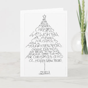 "De boom wij wensen u van Vrolijke Kerstmis" Feestdagen Kaart