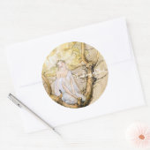 De boomfee ronde sticker (Envelop)