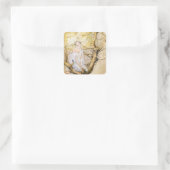 De boomfee vierkante sticker (Tas)