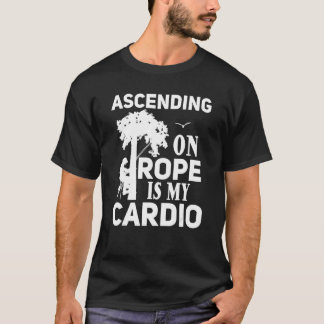 De boomklimming op de helling is mijn cardio-poort t-shirt