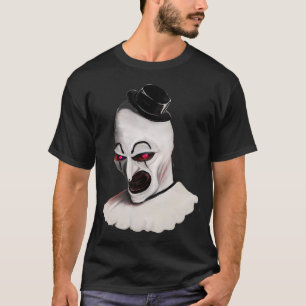 De boosaardige grijns van Art The Clown in horror T-shirt