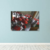 De boosters van het TMA-14-ruimtevaartuig Soyuz 2 Canvas Afdruk (Insitu (Houten vloer))