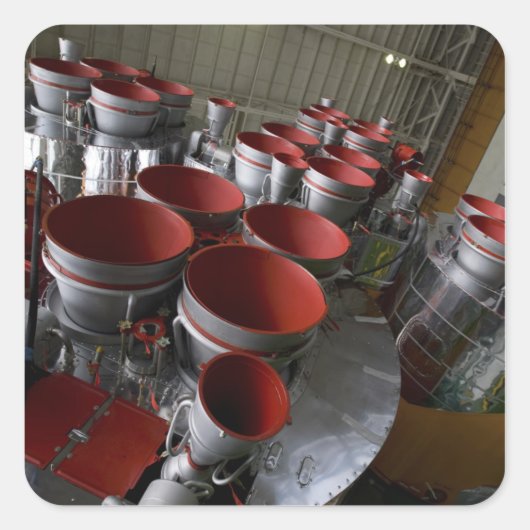 De boosters van het TMA-14-ruimtevaartuig Soyuz 2 Vierkante Sticker (Voorkant)