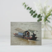 De boot uit Yangtze. Briefkaart (Staand voorkant)