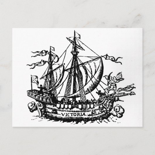 De boot van Ferdinand Magellan 'Victoria' Briefkaart (Voorkant)