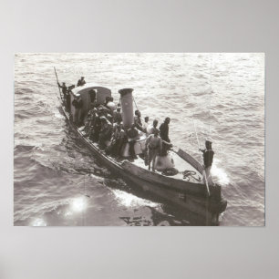 De Boot van het Piket van HMS Triumph Poster