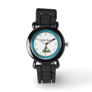 De Boot van het Zeil van het Strand van de mirte Horloge