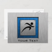 De borstel van de Metaal kijkt Lopend Briefkaart (Voorkant / Achterkant)