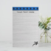 De borstel van de Metaal kijkt lopend Briefpapier (Staand voorkant)