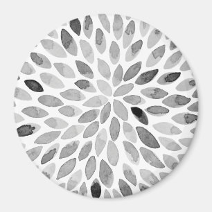 De borstelslagen van de waterverf - zwart-wit magneet