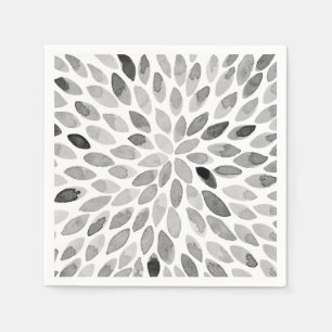 De borstelslagen van de waterverf - zwart-wit servet