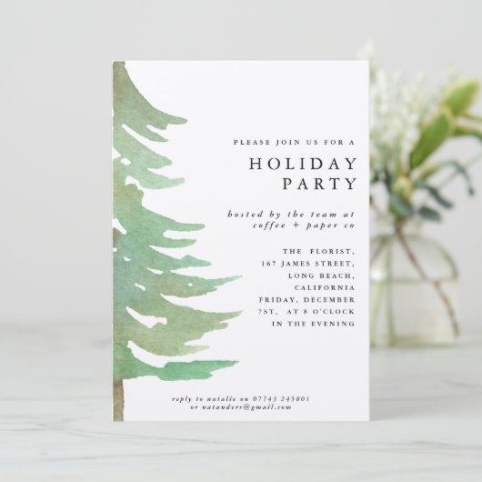 De bos collectieve partij van de waterverf kaart (Staand voorkant)