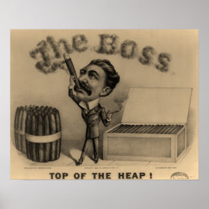 De Boss. Cigar Smoker Print