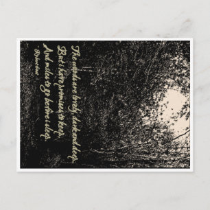 De bossen zijn mooi, donker en diep.. briefkaart