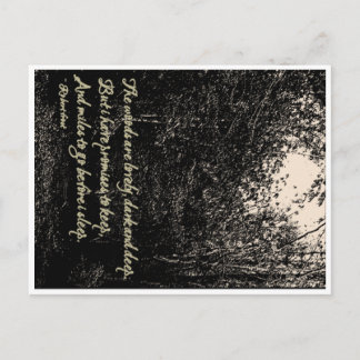 De bossen zijn mooi, donker en diep.. briefkaart