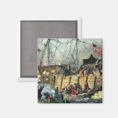 De Boston Tea Party, 16 december 1773 Magneet (Voorkant / Achterkant)