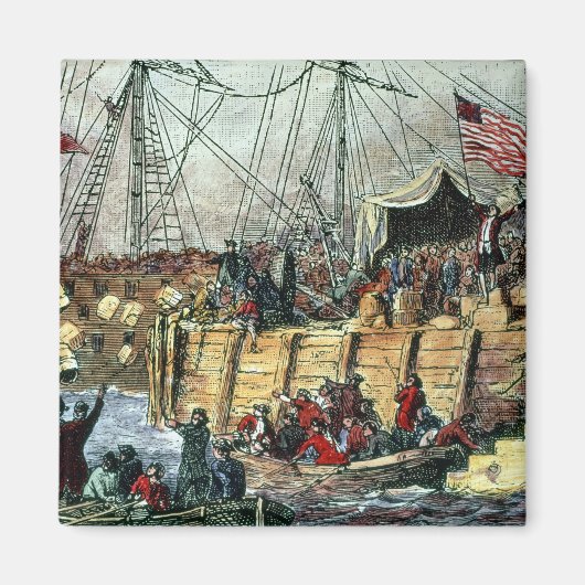De Boston Tea Party, 16 december 1773 Magneet (Voorkant)