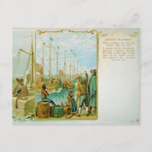 De Boston Tea Party van 16 december 1773 Briefkaart