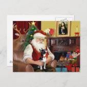 De Boston Terrier van de Kerstman Feestdagenkaart (Voorkant / Achterkant)