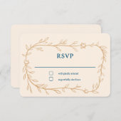 De botanische ster van David Bar Bat Mitswa RSVP Kaartje (Voorkant / Achterkant)