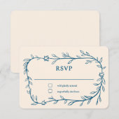 De botanische ster van David Bar Bat Mitswa RSVP Kaartje (Voorkant / Achterkant)