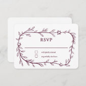 De botanische ster van David Bar Bat Mitswa RSVP Kaartje (Voorkant / Achterkant)