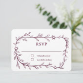 De botanische ster van David Bar Bat Mitswa RSVP Kaartje (Staand voorkant)