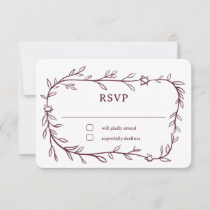 De botanische ster van David Bar Bat Mitswa RSVP Kaartje