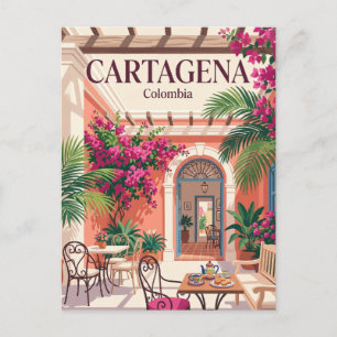 De Bougainvillea Courtyard Colombia Briefkaart