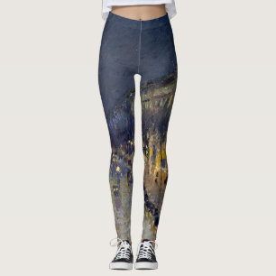 De Boulevard Montmartre in Night Pissarro Leggings