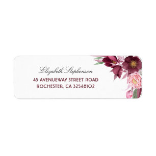 De Bourgogne bloemen Bouquet Elegant Wedding Etiket