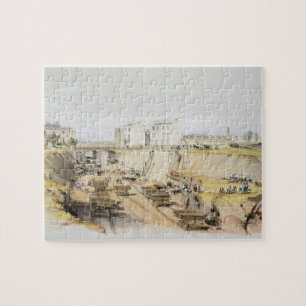 De bouw van de resterende muur nabij Park Street,  Legpuzzel