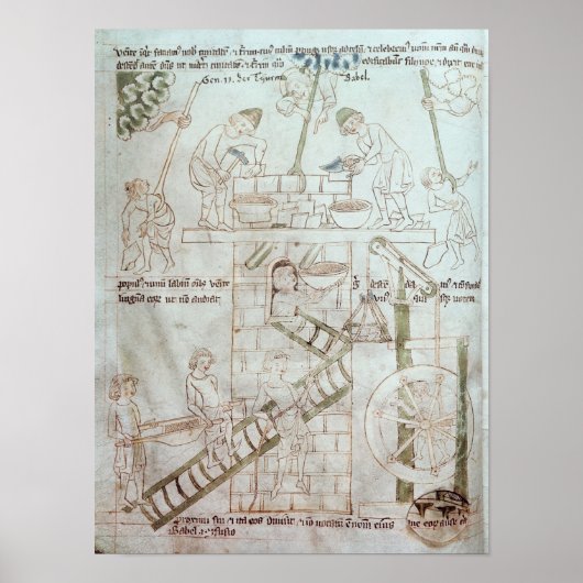 De bouw van de toren van Babel Poster (Voorkant)