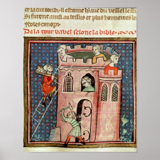 De bouw van de toren van Babel Poster (Voorkant)