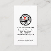 De bouw van de zilvermetaalwerken visitekaartje (Achterkant)