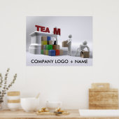 De bouw van het team (klantgerichte) poster-Divers Poster (Keuken)