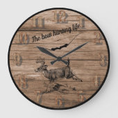 De Bow Hunting Life Bossen Buck en Archery Bow Grote Klok (Voorkant)