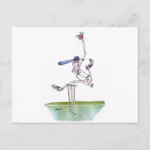 de bowler - cricket , tony fernandes briefkaart